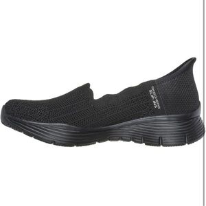 Skechers Women's Black Knit Slip-On Sneakers